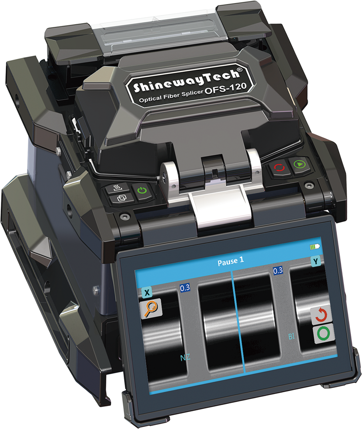 optical fusion splicer core aligned